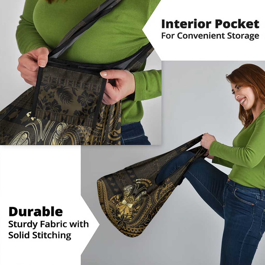 Niue Christmas Grocery Bag Niuean Crab Xmas Tribal Waves - Polynesian Pride