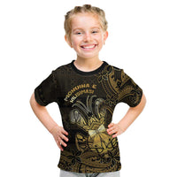 Niue Christmas Kid T Shirt Niuean Crab Xmas Tribal Waves - Polynesian Pride