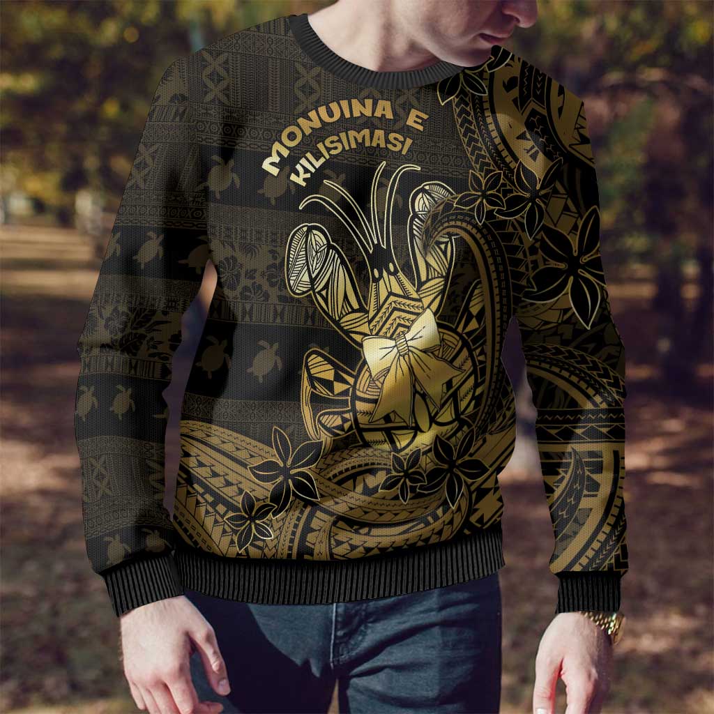 Niue Christmas Ugly Christmas Sweater Niuean Crab Xmas Tribal Waves - Polynesian Pride