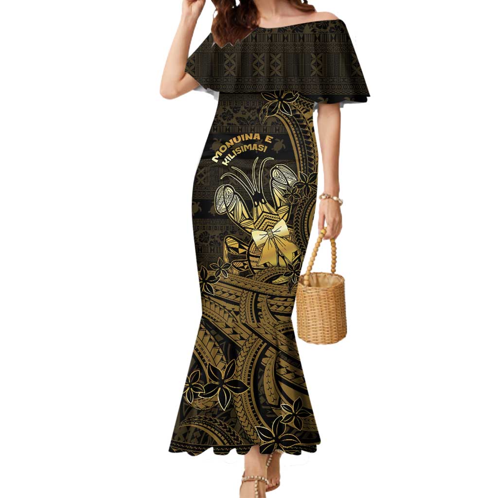 Niue Christmas Mermaid Dress Niuean Crab Xmas Tribal Waves - Polynesian Pride