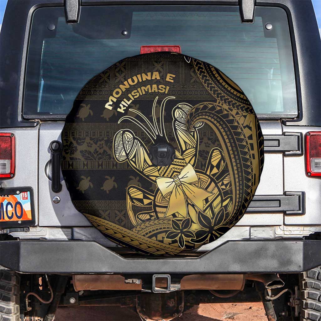Niue Christmas Spare Tire Cover Niuean Crab Xmas Tribal Waves - Polynesian Pride