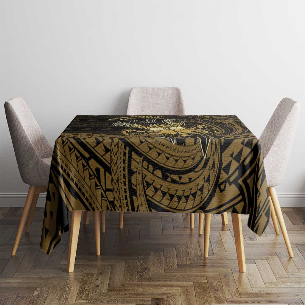 Niue Christmas Tablecloth Niuean Crab Xmas Tribal Waves - Polynesian Pride