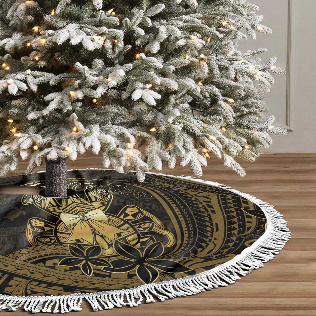 Niue Christmas Tree Skirt Niuean Crab Xmas Tribal Waves - Polynesian Pride