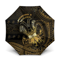 Niue Christmas Umbrella Niuean Crab Xmas Tribal Waves - Polynesian Pride