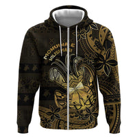 Niue Christmas Zip Hoodie Niuean Crab Xmas Tribal Waves - Polynesian Pride