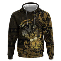 Niue Christmas Zip Hoodie Niuean Crab Xmas Tribal Waves - Polynesian Pride