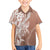 Hawaii Puakenikeni And Maile Lei Family Matching Short Sleeve Bodycon Dress and Hawaiian Shirt Brown Polynesian Shark Tattoo DT05