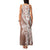 Hawaii Puakenikeni And Maile Lei Family Matching Tank Maxi Dress and Hawaiian Shirt Brown Polynesian Shark Tattoo DT05
