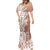Hawaii Puakenikeni And Maile Lei Mermaid Dress Brown Polynesian Shark Tattoo DT05