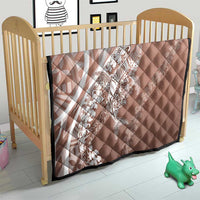 Hawaii Puakenikeni And Maile Lei Quilt Brown Polynesian Shark Tattoo DT05