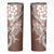 Hawaii Puakenikeni And Maile Lei Skinny Tumbler Brown Polynesian Shark Tattoo DT05