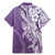 Hawaii Puakenikeni And Maile Lei Family Matching Mermaid Dress and Hawaiian Shirt Violet Polynesian Shark Tattoo DT05