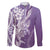 Hawaii Puakenikeni And Maile Lei Family Matching Mermaid Dress and Hawaiian Shirt Violet Polynesian Shark Tattoo DT05