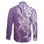 Hawaii Puakenikeni And Maile Lei Family Matching Mermaid Dress and Hawaiian Shirt Violet Polynesian Shark Tattoo DT05