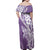 Hawaii Puakenikeni And Maile Lei Family Matching Off Shoulder Maxi Dress and Hawaiian Shirt Violet Polynesian Shark Tattoo DT05