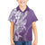 Hawaii Puakenikeni And Maile Lei Family Matching Short Sleeve Bodycon Dress and Hawaiian Shirt Violet Polynesian Shark Tattoo DT05