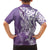 Hawaii Puakenikeni And Maile Lei Family Matching Tank Maxi Dress and Hawaiian Shirt Violet Polynesian Shark Tattoo DT05