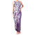 Hawaii Puakenikeni And Maile Lei Family Matching Tank Maxi Dress and Hawaiian Shirt Violet Polynesian Shark Tattoo DT05
