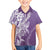 Hawaii Puakenikeni And Maile Lei Family Matching Tank Maxi Dress and Hawaiian Shirt Violet Polynesian Shark Tattoo DT05