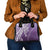 Hawaii Puakenikeni And Maile Lei Shoulder Handbag Violet Polynesian Shark Tattoo DT05