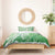 Hawaii Puakenikeni And Maile Lei Bedding Set Green Polynesian Shark Tattoo DT05