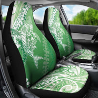 Hawaii Puakenikeni And Maile Lei Car Seat Cover Green Polynesian Shark Tattoo DT05