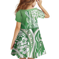 Hawaii Puakenikeni And Maile Lei Family Matching Mermaid Dress and Hawaiian Shirt Green Polynesian Shark Tattoo DT05 - Polynesian Pride