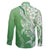 Hawaii Puakenikeni And Maile Lei Family Matching Mermaid Dress and Hawaiian Shirt Green Polynesian Shark Tattoo DT05