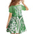 Hawaii Puakenikeni And Maile Lei Family Matching Off Shoulder Maxi Dress and Hawaiian Shirt Green Polynesian Shark Tattoo DT05
