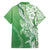 Hawaii Puakenikeni And Maile Lei Family Matching Tank Maxi Dress and Hawaiian Shirt Green Polynesian Shark Tattoo DT05