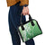 Hawaii Puakenikeni And Maile Lei Shoulder Handbag Green Polynesian Shark Tattoo DT05
