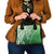 Hawaii Puakenikeni And Maile Lei Shoulder Handbag Green Polynesian Shark Tattoo DT05