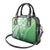 Hawaii Puakenikeni And Maile Lei Shoulder Handbag Green Polynesian Shark Tattoo DT05
