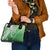 Hawaii Puakenikeni And Maile Lei Shoulder Handbag Green Polynesian Shark Tattoo DT05