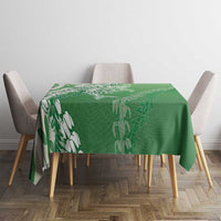 Hawaii Puakenikeni And Maile Lei Tablecloth Green Polynesian Shark Tattoo DT05
