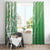Hawaii Puakenikeni And Maile Lei Window Curtain Green Polynesian Shark Tattoo DT05