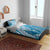Hawaii Puakenikeni And Maile Lei Bedding Set Blue Polynesian Shark Tattoo DT05