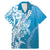 Hawaii Puakenikeni And Maile Lei Family Matching Mermaid Dress and Hawaiian Shirt Blue Polynesian Shark Tattoo DT05