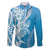 Hawaii Puakenikeni And Maile Lei Family Matching Mermaid Dress and Hawaiian Shirt Blue Polynesian Shark Tattoo DT05