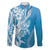 Hawaii Puakenikeni And Maile Lei Family Matching Short Sleeve Bodycon Dress and Hawaiian Shirt Blue Polynesian Shark Tattoo DT05