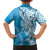 Hawaii Puakenikeni And Maile Lei Family Matching Tank Maxi Dress and Hawaiian Shirt Blue Polynesian Shark Tattoo DT05
