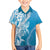 Hawaii Puakenikeni And Maile Lei Family Matching Tank Maxi Dress and Hawaiian Shirt Blue Polynesian Shark Tattoo DT05
