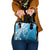 Hawaii Puakenikeni And Maile Lei Shoulder Handbag Blue Polynesian Shark Tattoo DT05