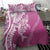 Hawaii Puakenikeni And Maile Lei Bedding Set Pink Polynesian Shark Tattoo DT05