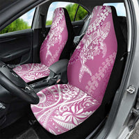 Hawaii Puakenikeni And Maile Lei Car Seat Cover Pink Polynesian Shark Tattoo DT05