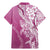 Hawaii Puakenikeni And Maile Lei Family Matching Mermaid Dress and Hawaiian Shirt Pink Polynesian Shark Tattoo DT05