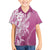Hawaii Puakenikeni And Maile Lei Family Matching Short Sleeve Bodycon Dress and Hawaiian Shirt Pink Polynesian Shark Tattoo DT05