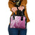 Hawaii Puakenikeni And Maile Lei Shoulder Handbag Pink Polynesian Shark Tattoo DT05
