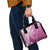 Hawaii Puakenikeni And Maile Lei Shoulder Handbag Pink Polynesian Shark Tattoo DT05