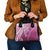 Hawaii Puakenikeni And Maile Lei Shoulder Handbag Pink Polynesian Shark Tattoo DT05